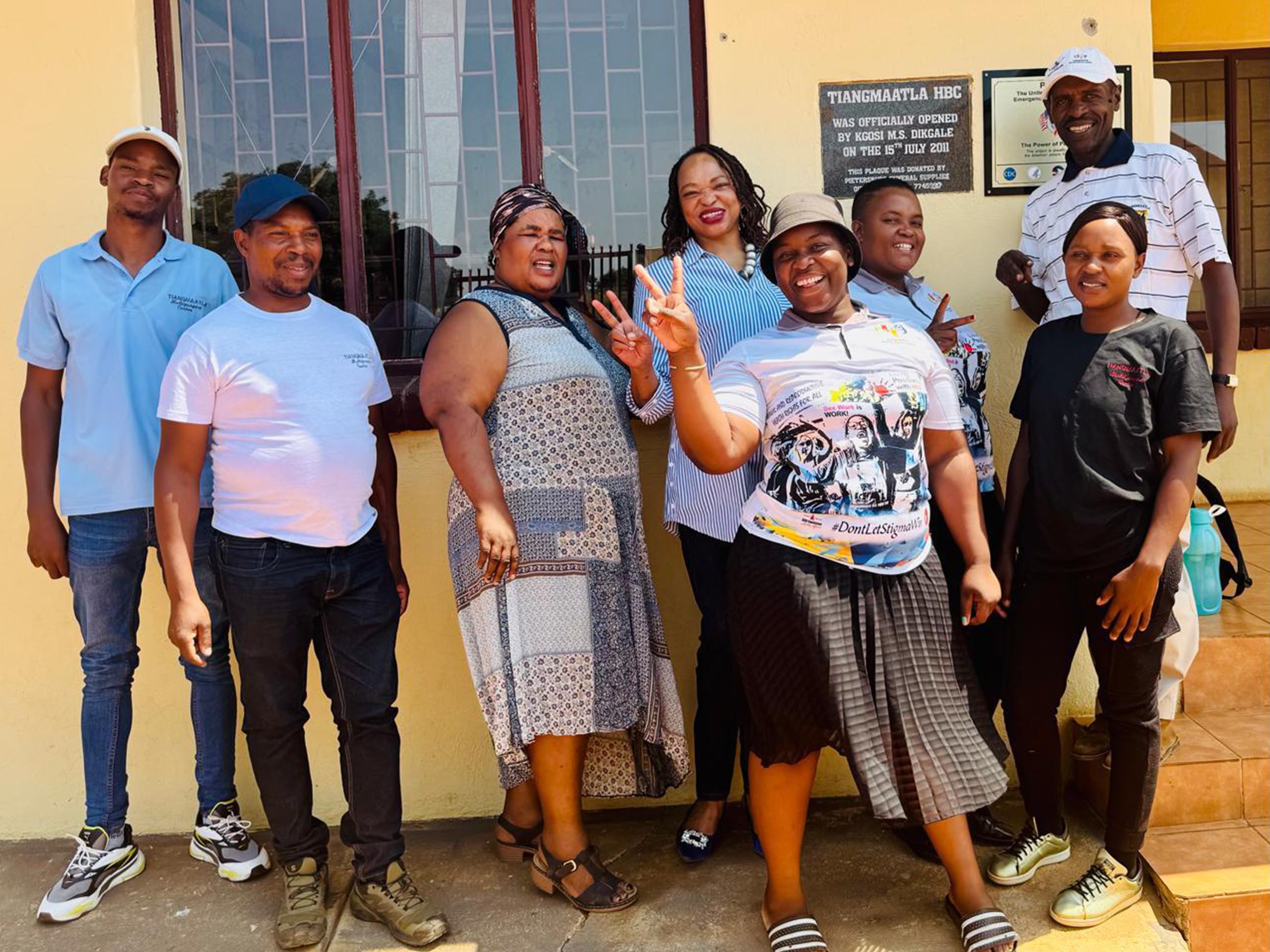 Tiangmaatla team celebrating community garden success